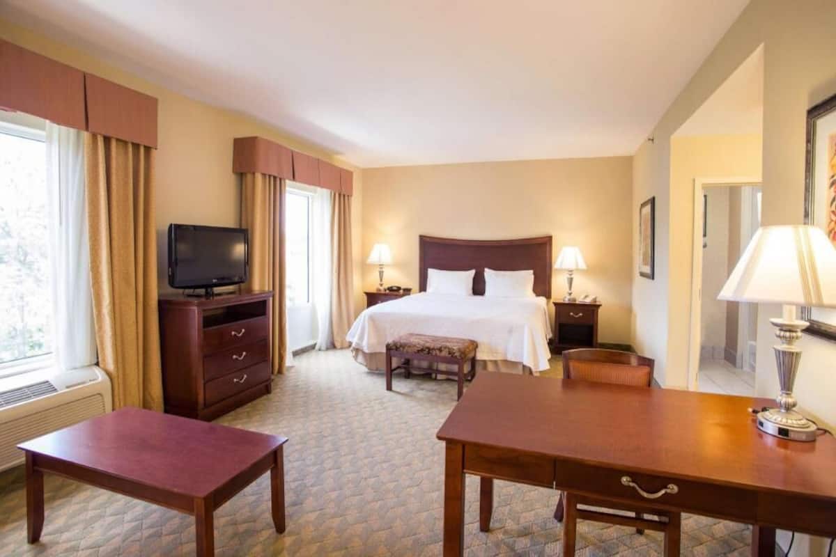 Premium bedding, pillowtop beds, in-room safe, blackout drapes
