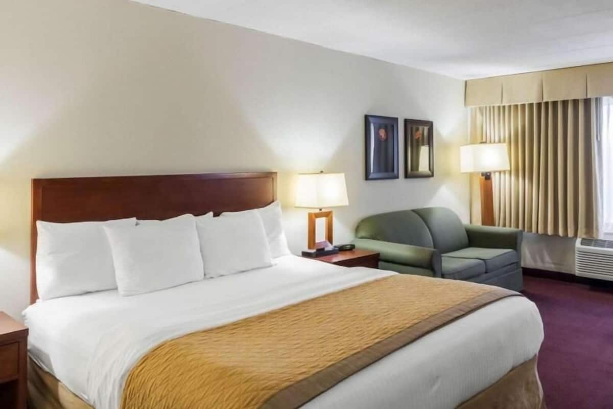 Egyptian cotton sheets, premium bedding, desk, blackout curtains