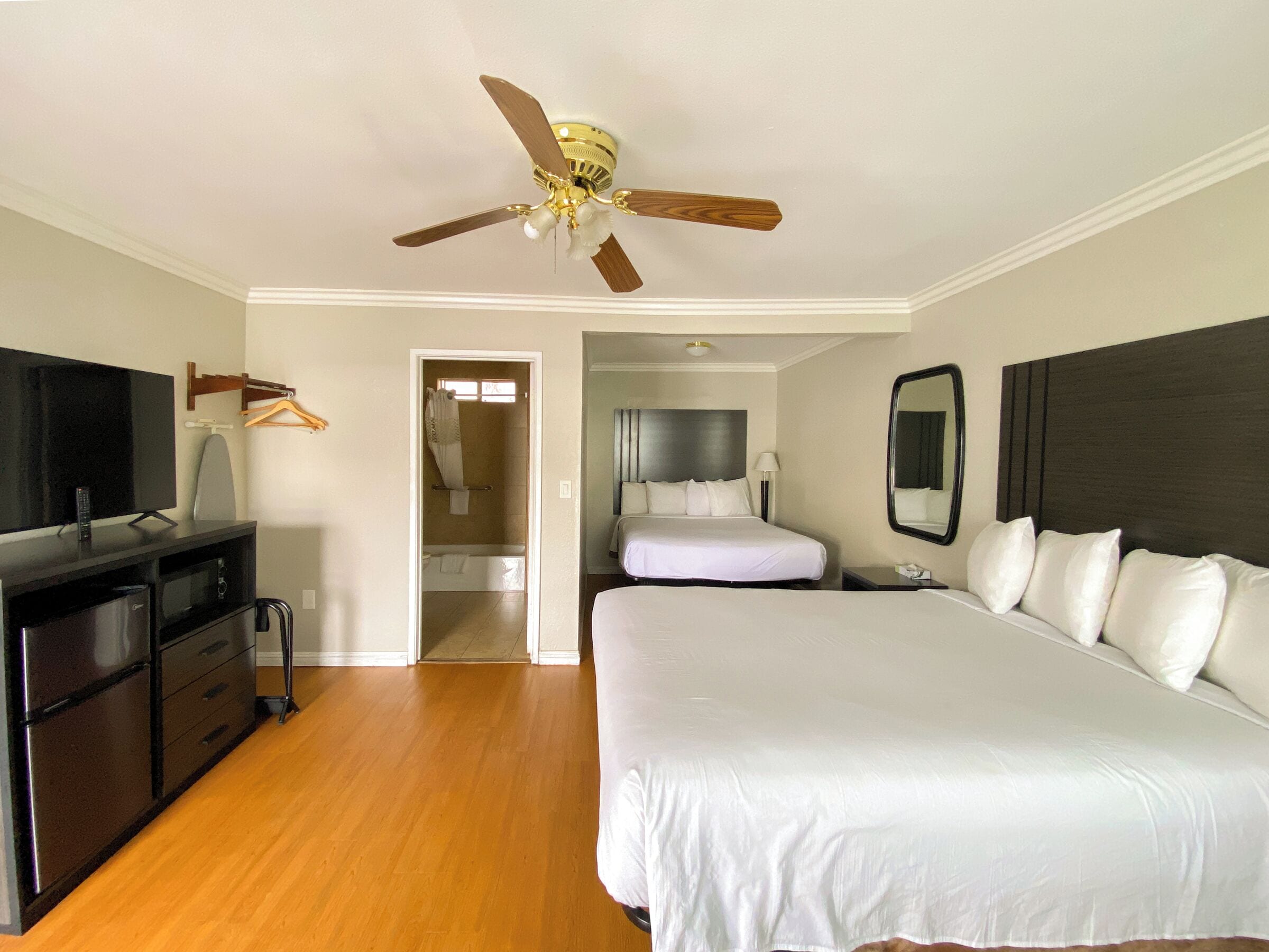 Standard Room, 2 Queen Beds | Iron/ironing board, free WiFi, bed sheets, alarm clocks