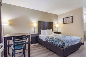 Desk, blackout curtains, iron/ironing board, rollaway beds
