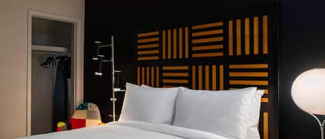 Premium bedding, down duvets, pillow-top beds, desk