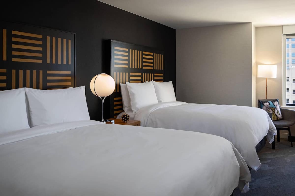 premium bedding, down duvets, pillow-top beds, desk