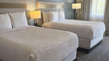 Pillowtop beds, in-room safe, blackout drapes, iron/ironing board