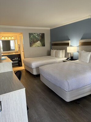 Pillowtop beds, in-room safe, blackout drapes, iron/ironing board