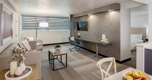 Suite, 1 King Bed, Non Smoking, Refrigerator (Living Room;with Sofabed) | Premium bedding, pillowtop beds, laptop workspace, iron/ironing board