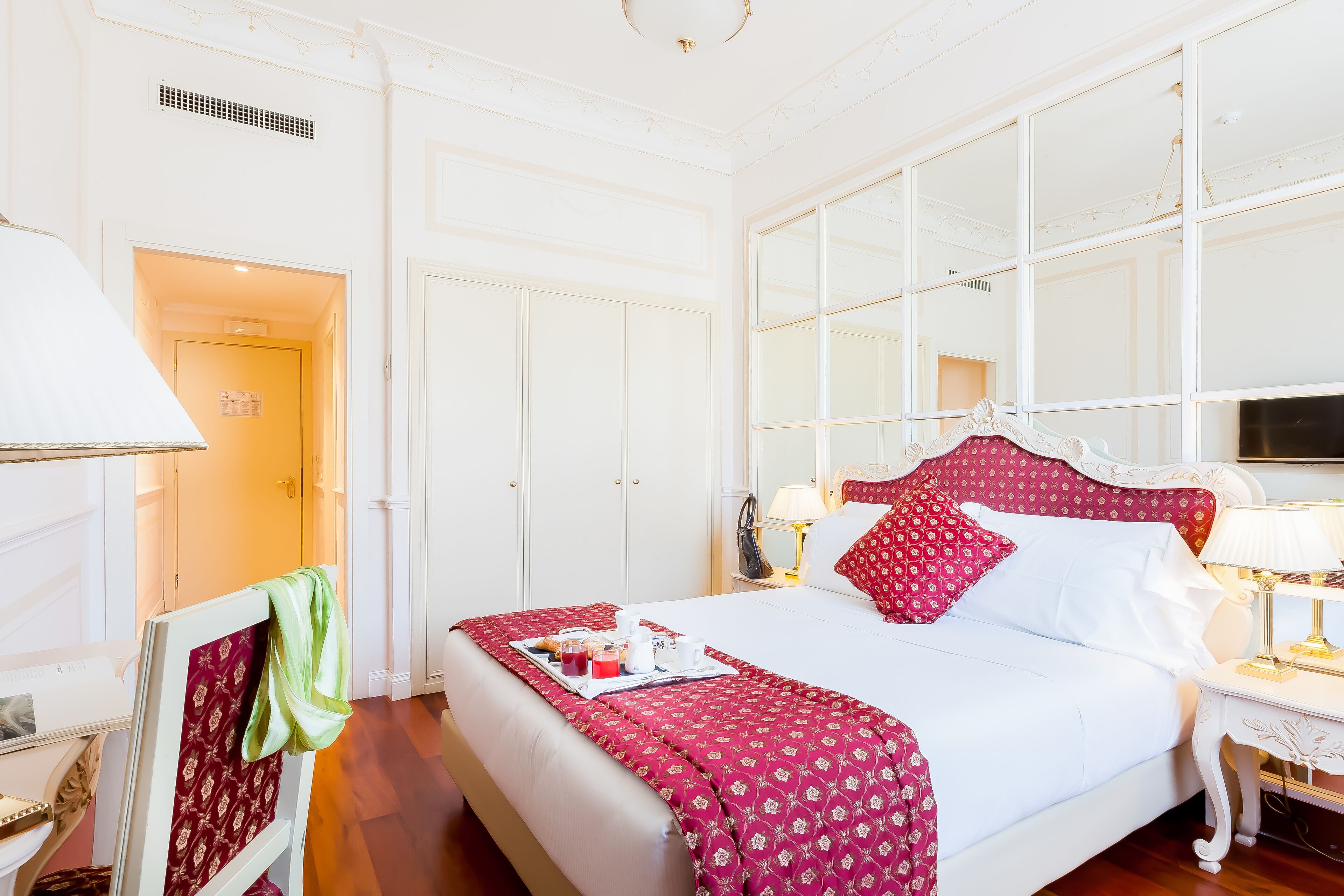 Premium bedding, down comforters, memory foam beds, minibar