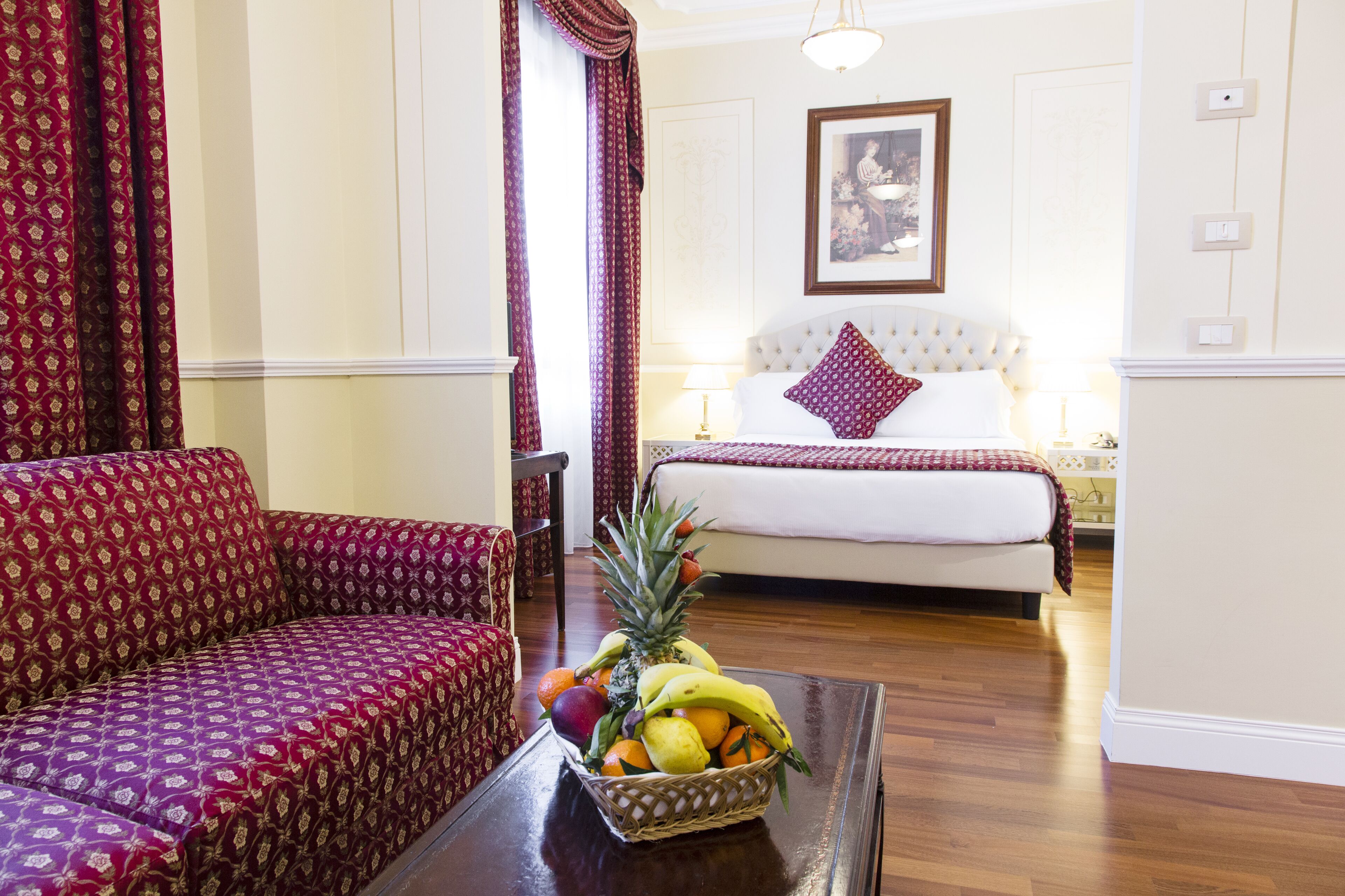 Premium bedding, down comforters, memory foam beds, minibar