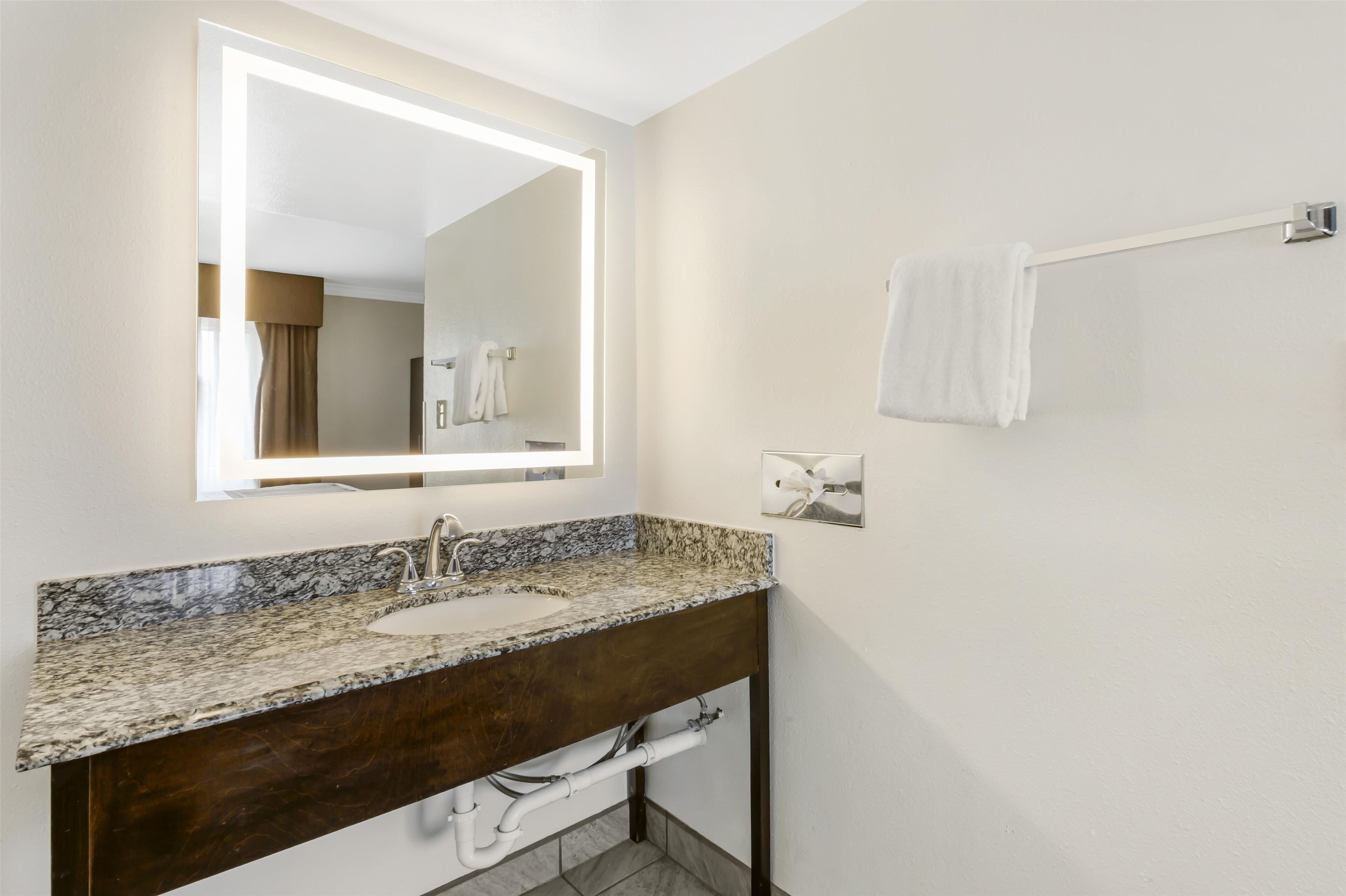 Suite, 1 King Bed, Non Smoking (with Sofabed) | Bathroom | Combined shower/bathtub, free toiletries, hair dryer, towels