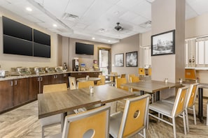 Free daily buffet breakfast