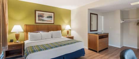 Habitación, 1 cama de matrimonio grande, no fumadores | Caja fuerte, tabla de planchar con plancha, cunas gratuitas