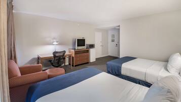 Room, 2 Queen Beds, Non Smoking | In-room safe, iron/ironing board, free cribs/infant beds, rollaway beds