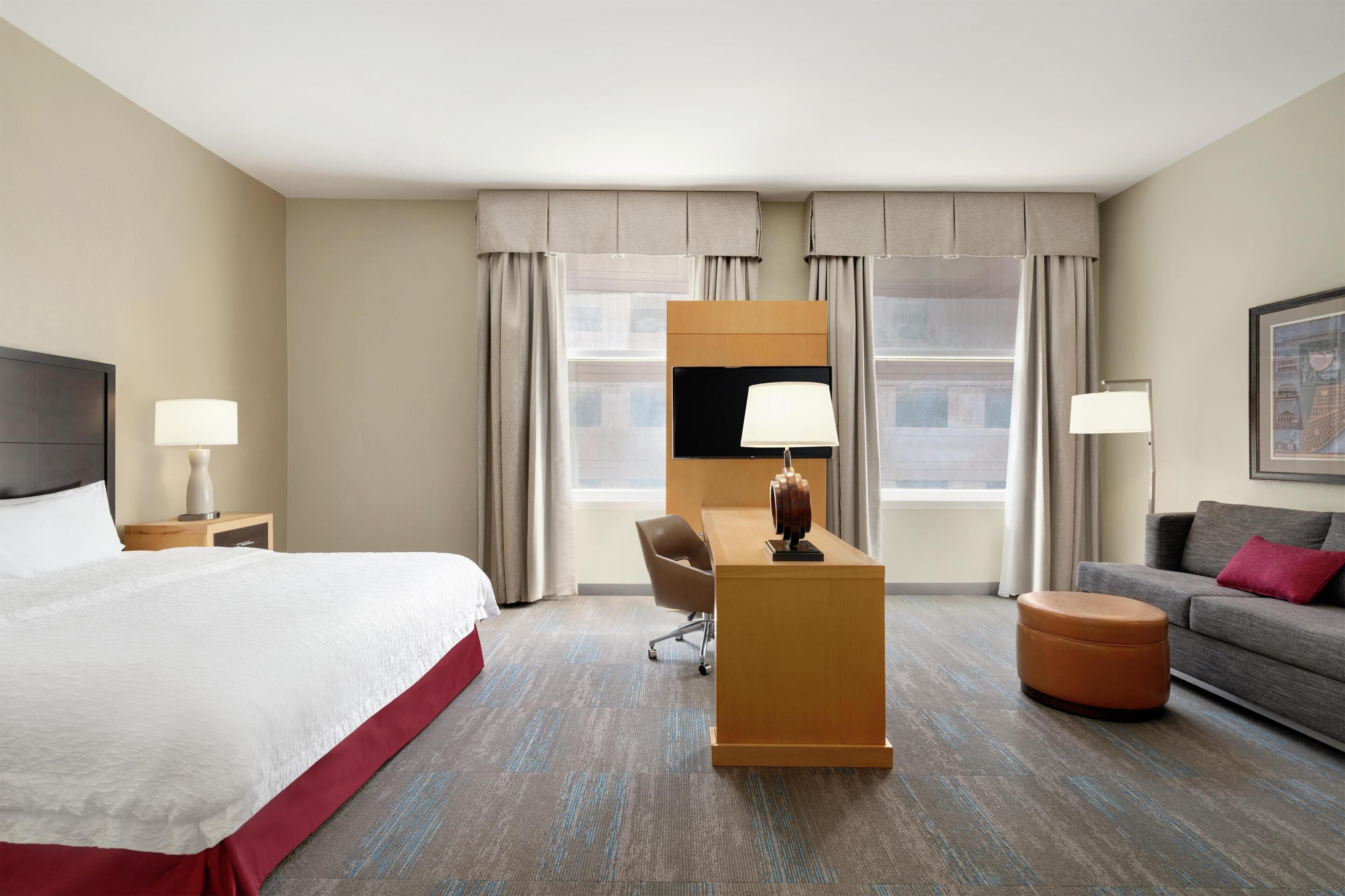 In-room safe, desk, laptop workspace, iron/ironing board