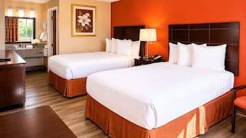 Premium bedding, pillow-top beds, in-room safe, desk