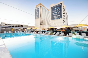 Outdoor pool, open 9:00 AM to 7:00 PM, cabanas (surcharge) at Downtown Grand Las Vegas