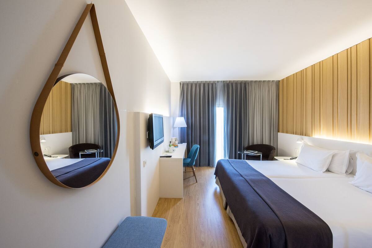 Down duvets, minibar, in-room safe, desk