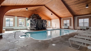Indoor pool, pool loungers
