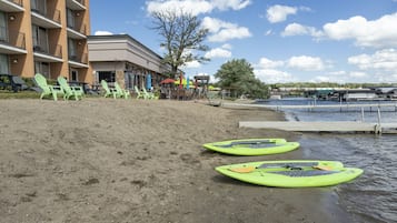 Private beach, kayaking, rowing