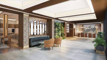 Coin salon dans le hall