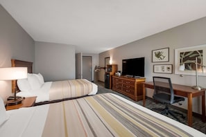 Room, 2 Queen Beds, Accessible, Non Smoking (Roll-in Shower) | Hypo-allergenic bedding, pillow-top beds, desk, blackout curtains