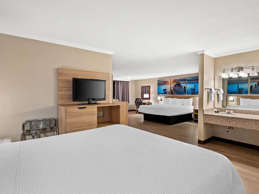 Desk, blackout curtains, iron/ironing board, free cots/infant beds