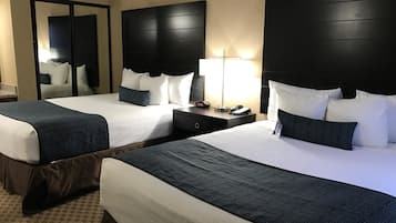 Premium bedding, pillow-top beds, in-room safe, desk