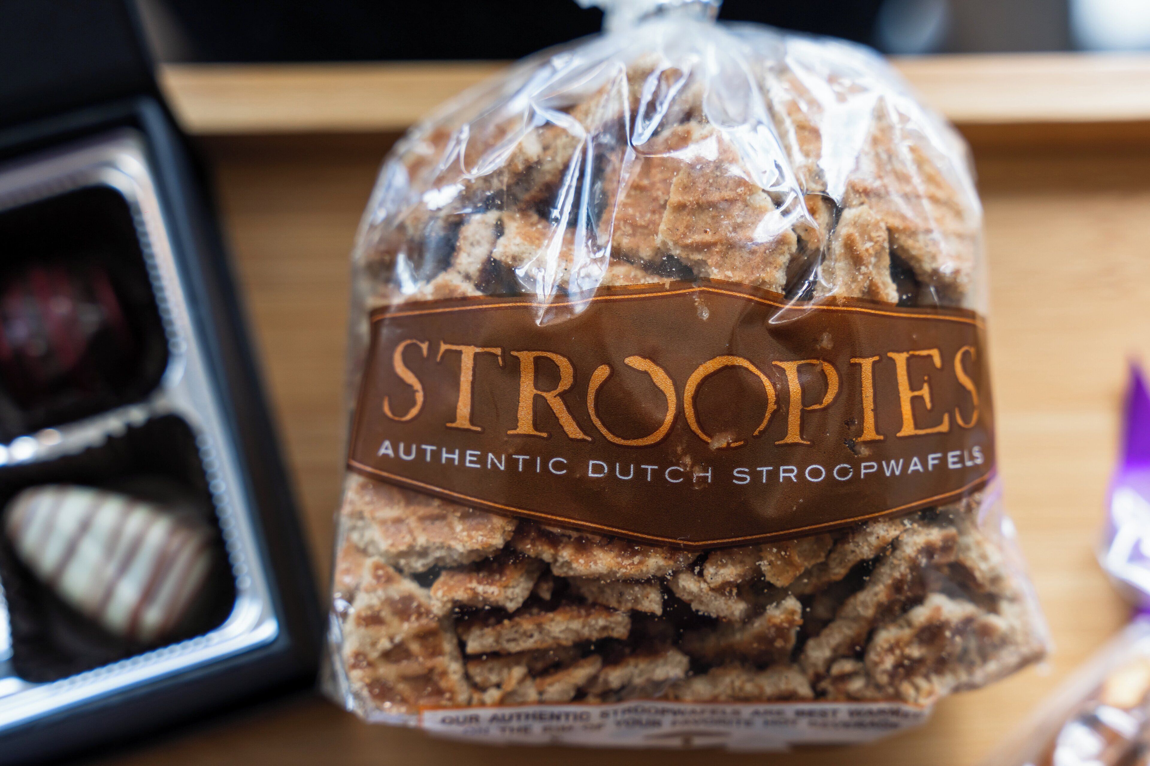 A package of authentic Dutch stroopwafels.
