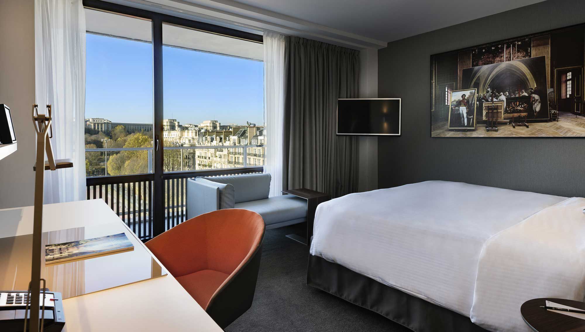 Deluxe Room, 1 King Bed, Balcony (Eiffel Tower View) | Premium bedding, in-room safe, desk, soundproofing