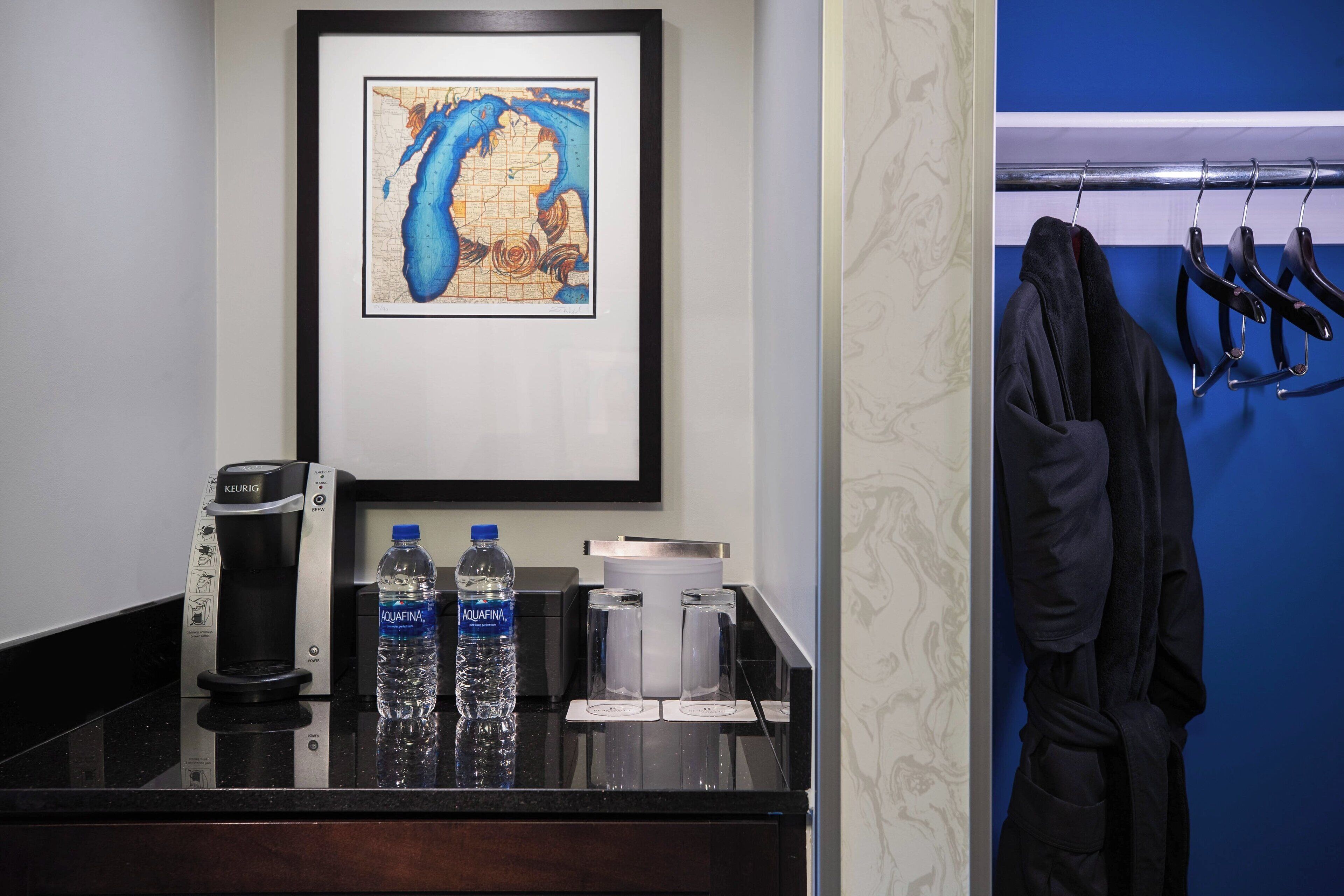 egyptian cotton sheets, premium bedding, down duvets, in-room safe