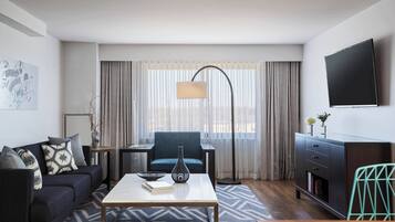 Egyptian cotton sheets, premium bedding, down duvets, in-room safe