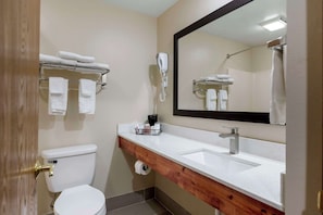 Desk, blackout drapes, iron/ironing board, free WiFi