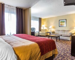 Premium bedding, down comforters, pillowtop beds, desk