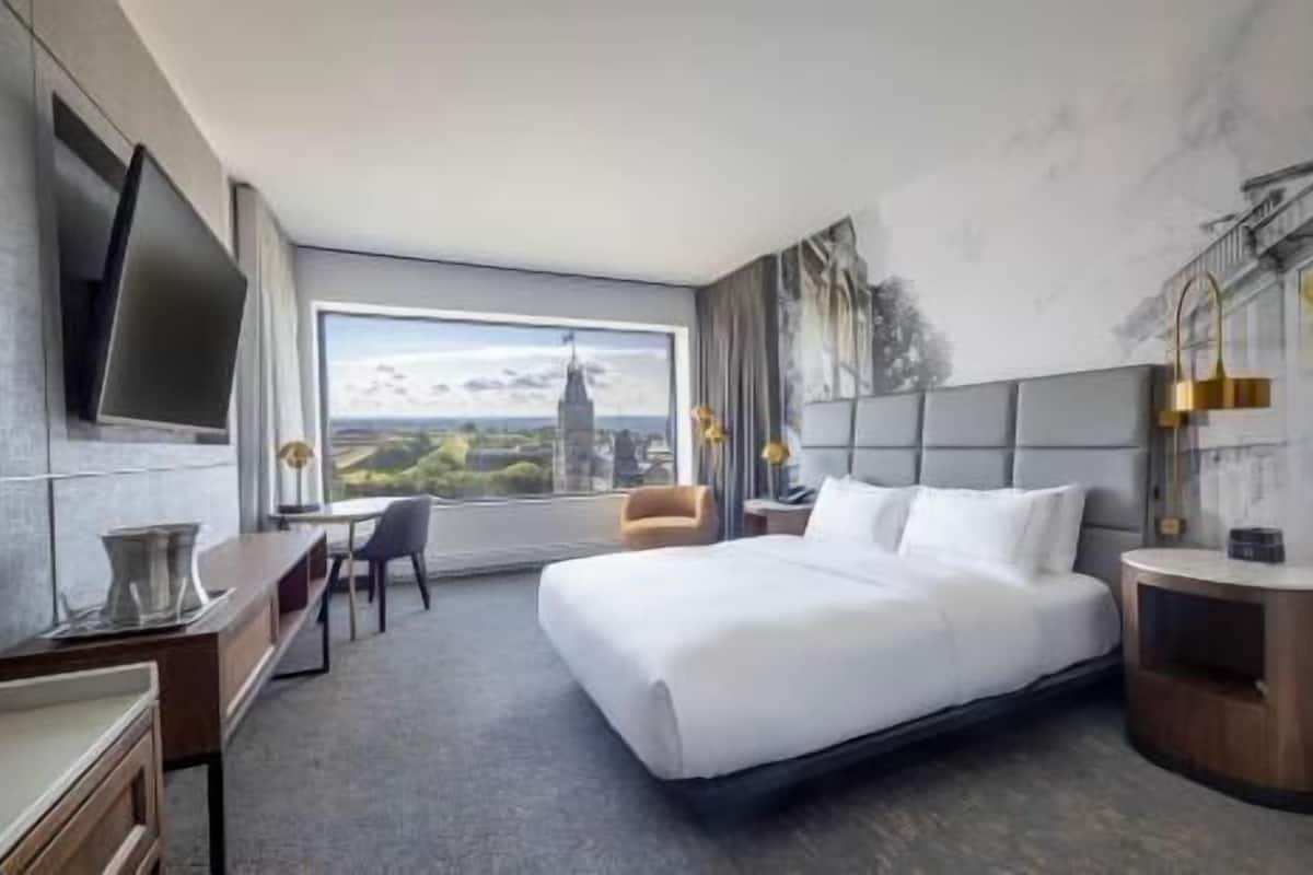 Premium bedding, down comforters, in-room safe, desk