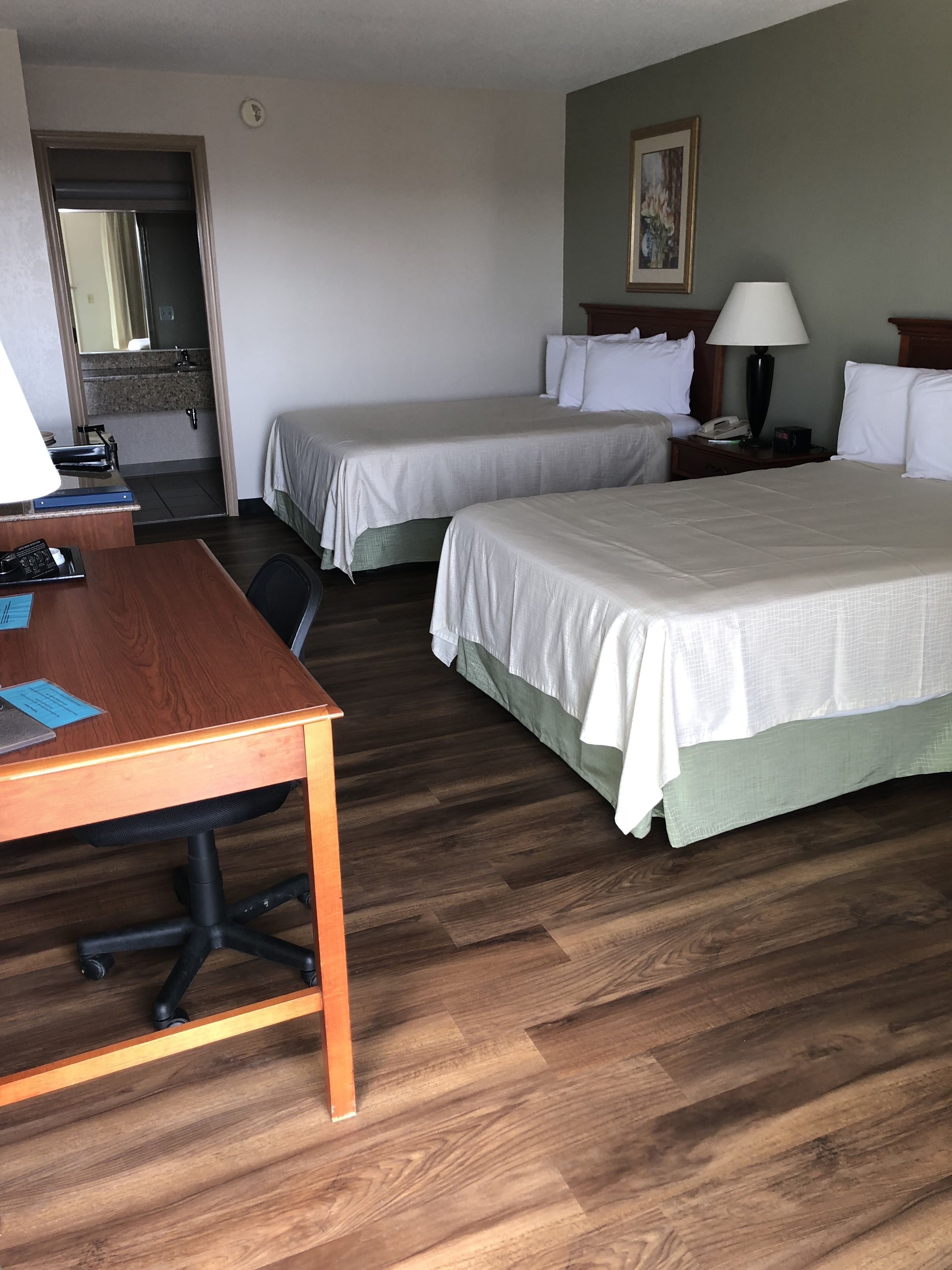 desk, blackout curtains, iron/ironing board, free wifi