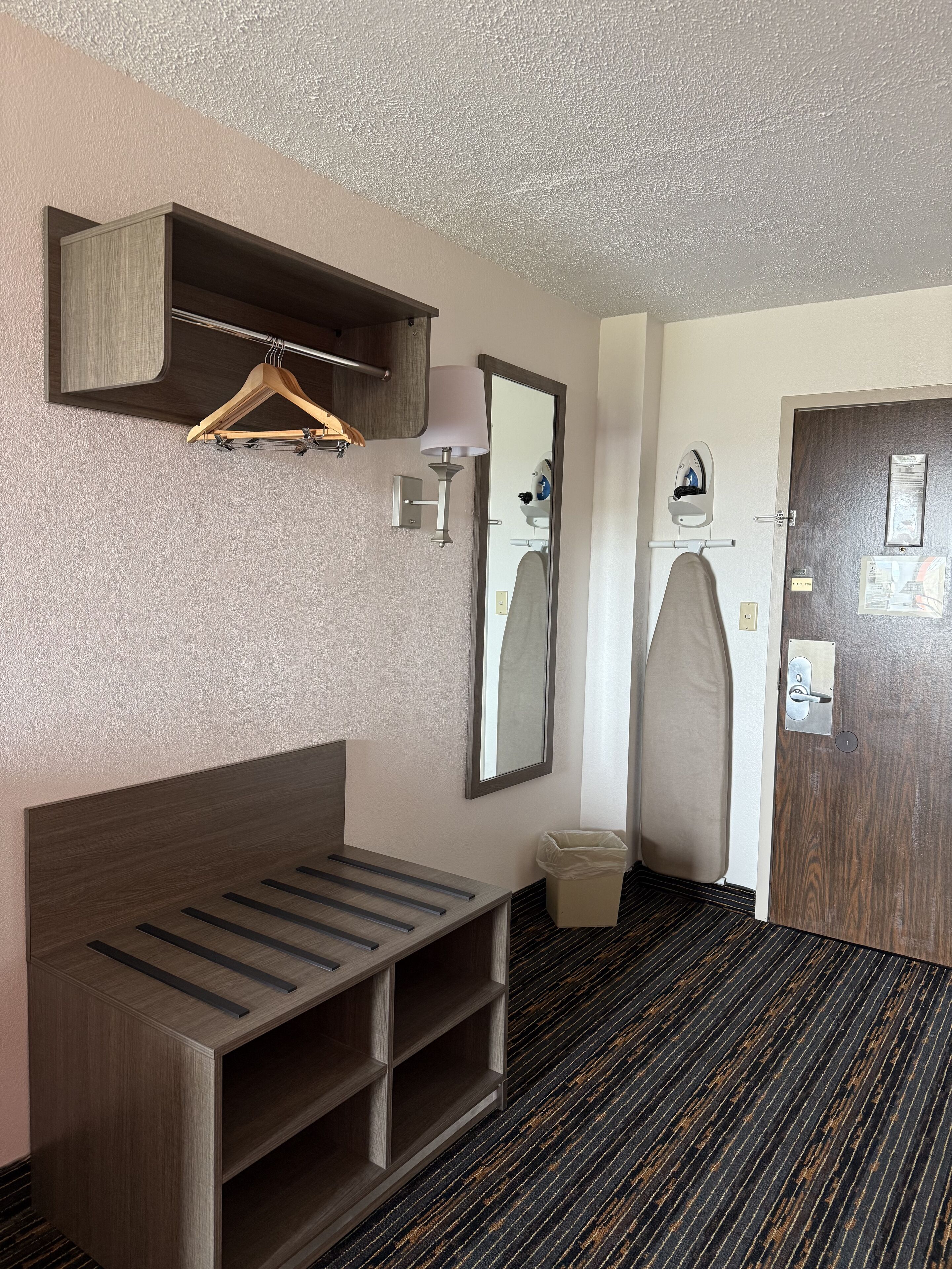 in-room safe, desk, blackout curtains, iron/ironing board