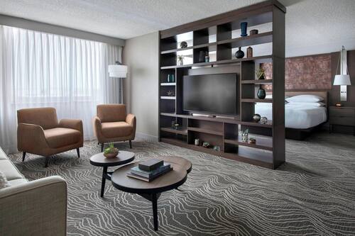 In-room safe, desk, laptop workspace, blackout drapes