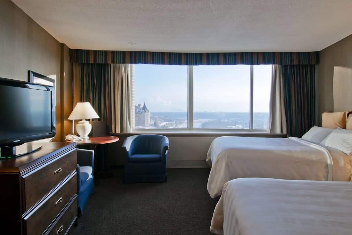 Premium bedding, pillowtop beds, desk, iron/ironing board