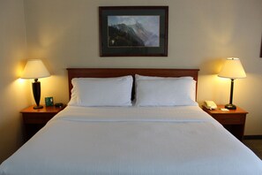Room, 1 Queen Bed, Non Smoking, Roll-in Shower | 办公桌、熨斗/熨衣板、免费 WiFi、床单