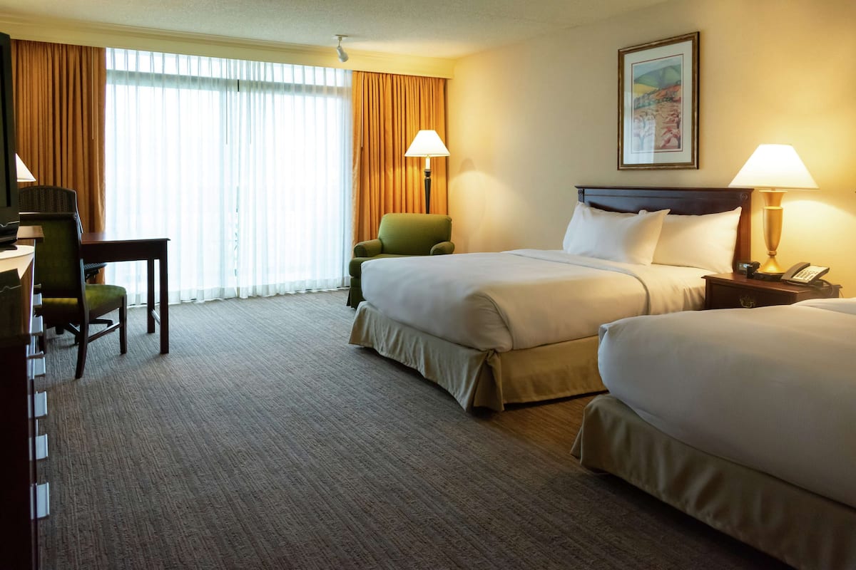 Club Room, 2 Queen Beds | Premium bedding, in-room safe, desk, blackout drapes