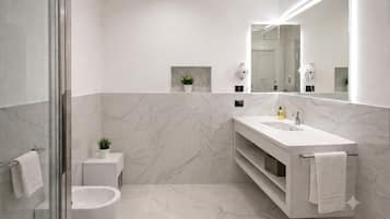 Standard Double or Twin Room | Bathroom | Separate bathtub and shower, jetted bath, free toiletries, hair dryer