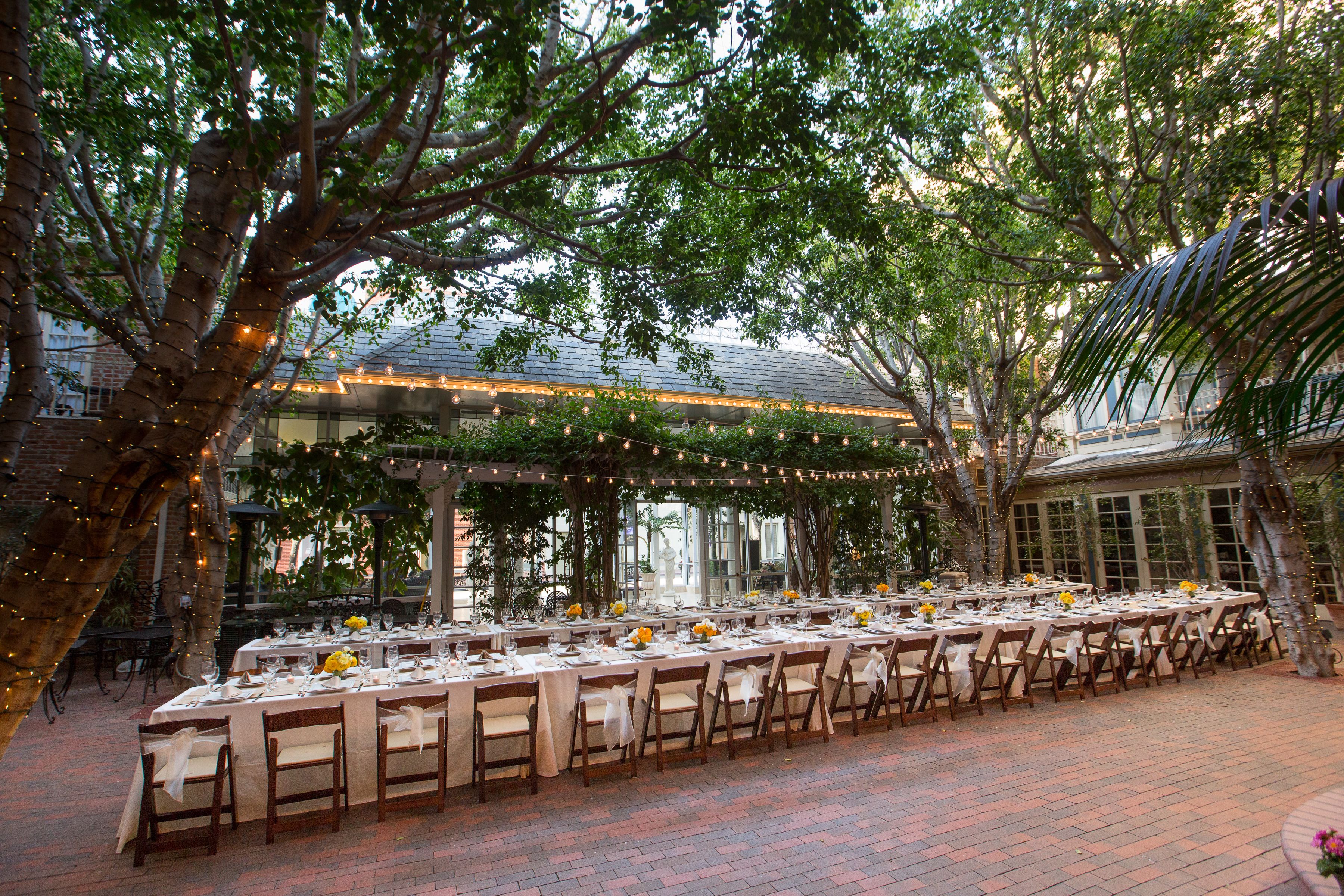 outdoor wedding area
