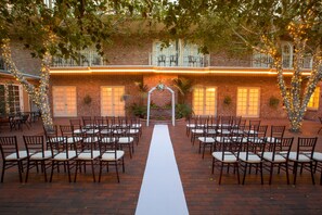 Outdoor wedding area
