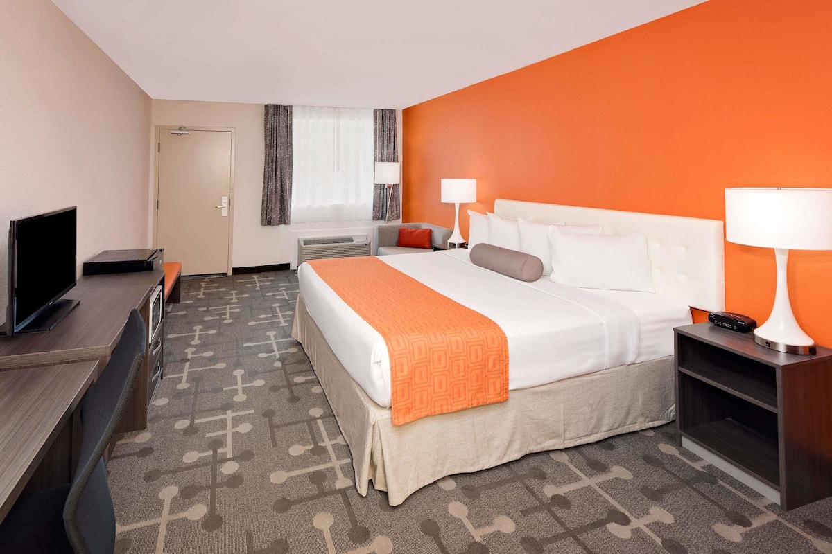 1 bedroom, desk, blackout curtains, soundproofing