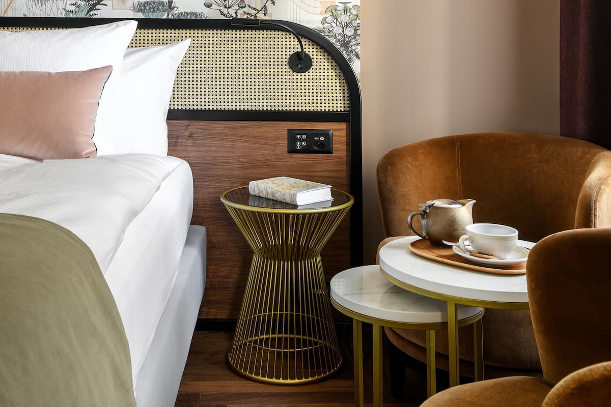 Premium bedding, down duvets, Select Comfort beds, minibar