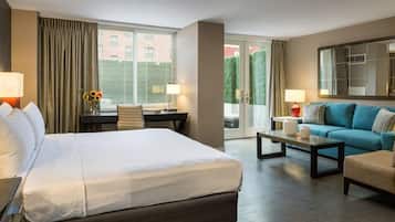 In-room safe, blackout curtains, iron/ironing board