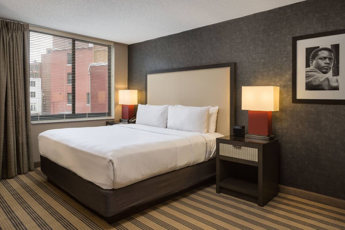 In-room safe, blackout curtains, iron/ironing board