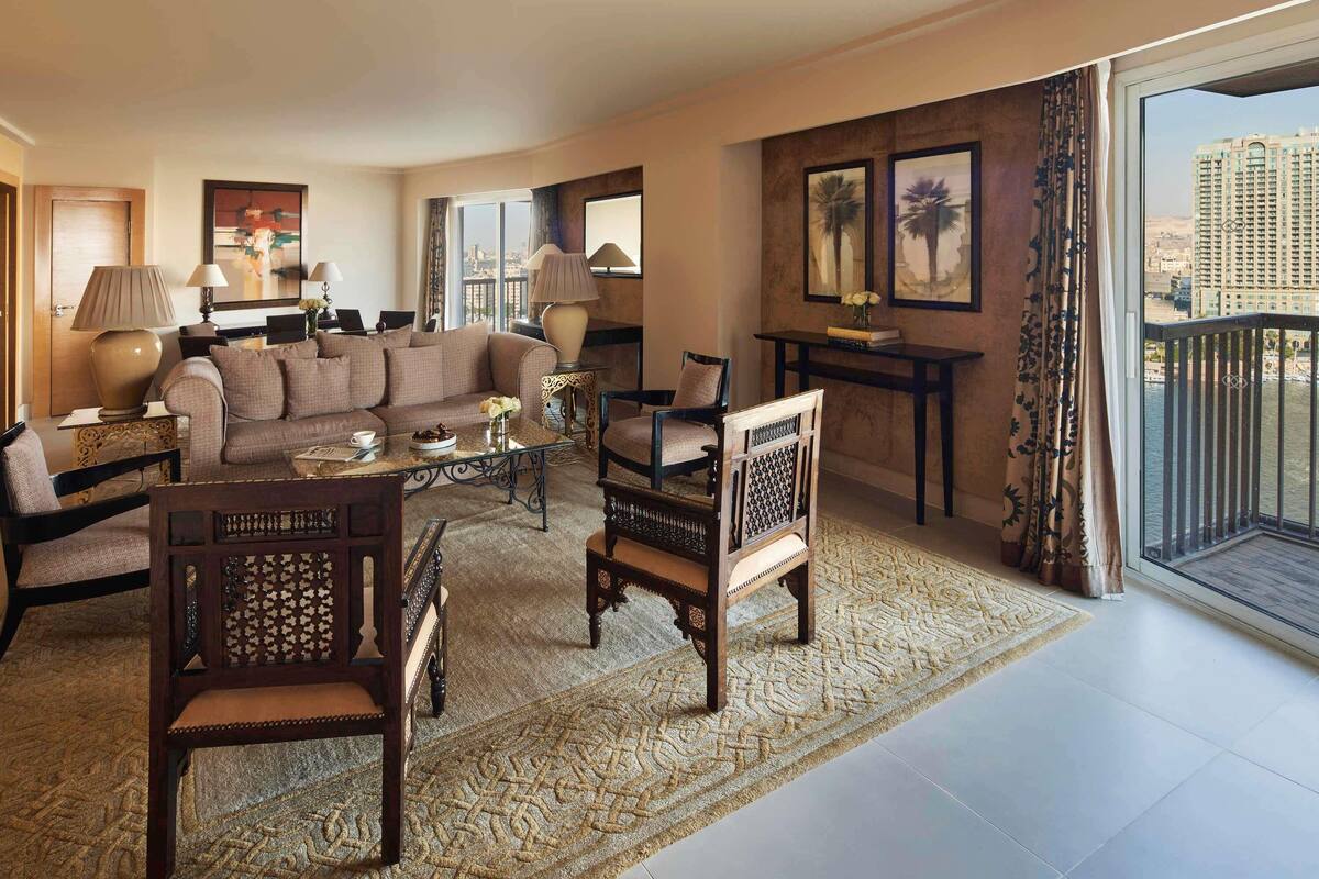 Suite, 1 King Bed, Balcony (Opera - Nile View) | Egyptian cotton sheets, premium bedding, minibar, in-room safe