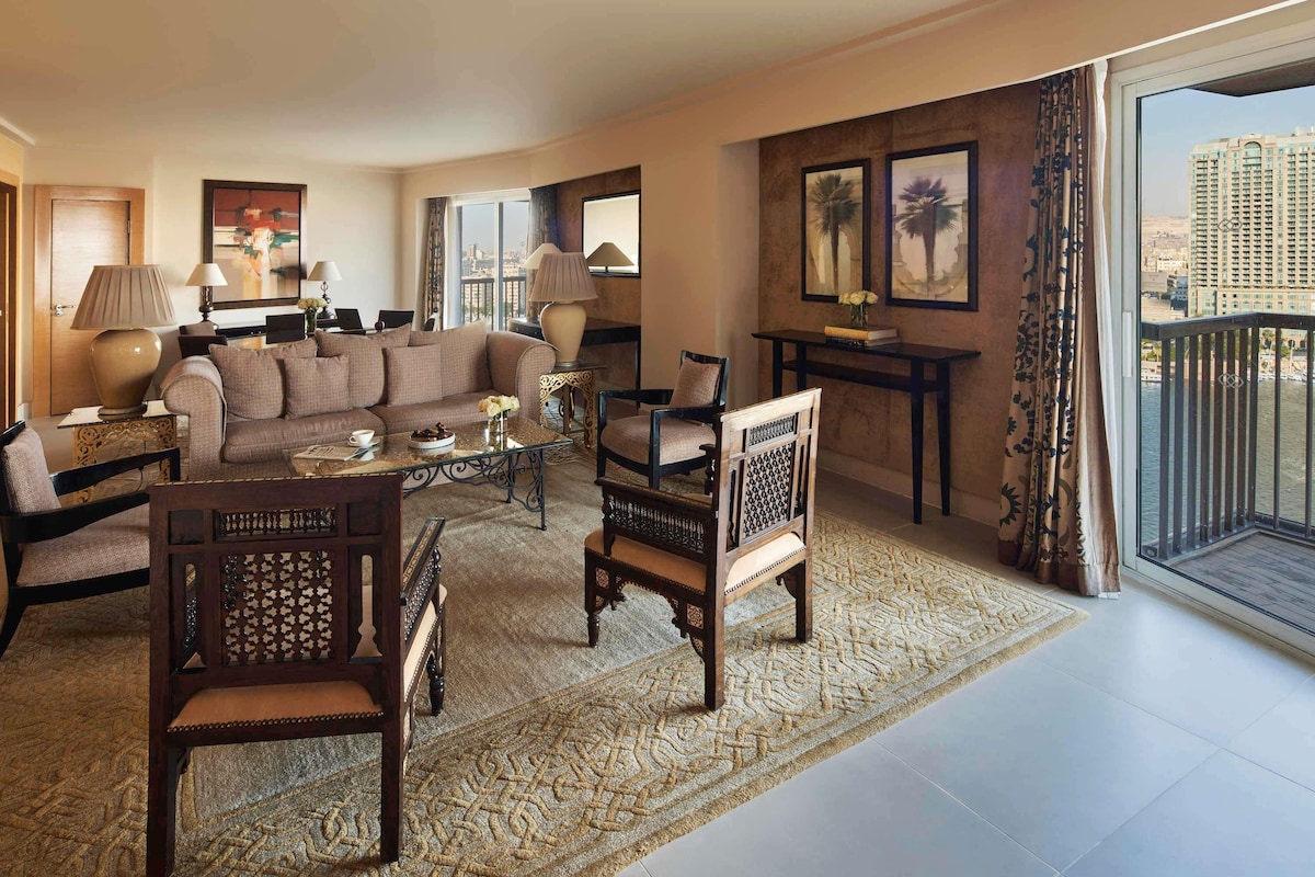 Suite, 1 King Bed, Balcony (Opera - Nile View) | Egyptian cotton sheets, premium bedding, minibar, in-room safe