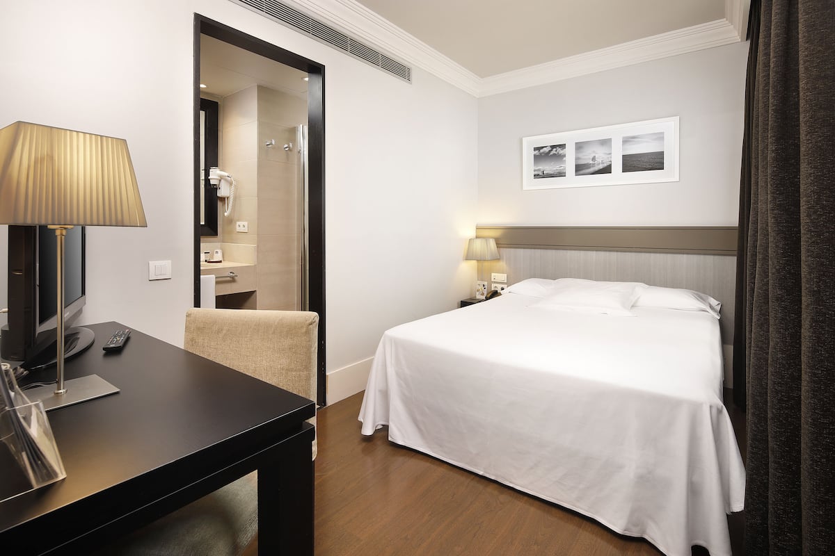 Basic Single Room, 1 Queen Bed, Non Smoking, Courtyard View | Bathroom | Shower, free toiletries, hair dryer, towels
