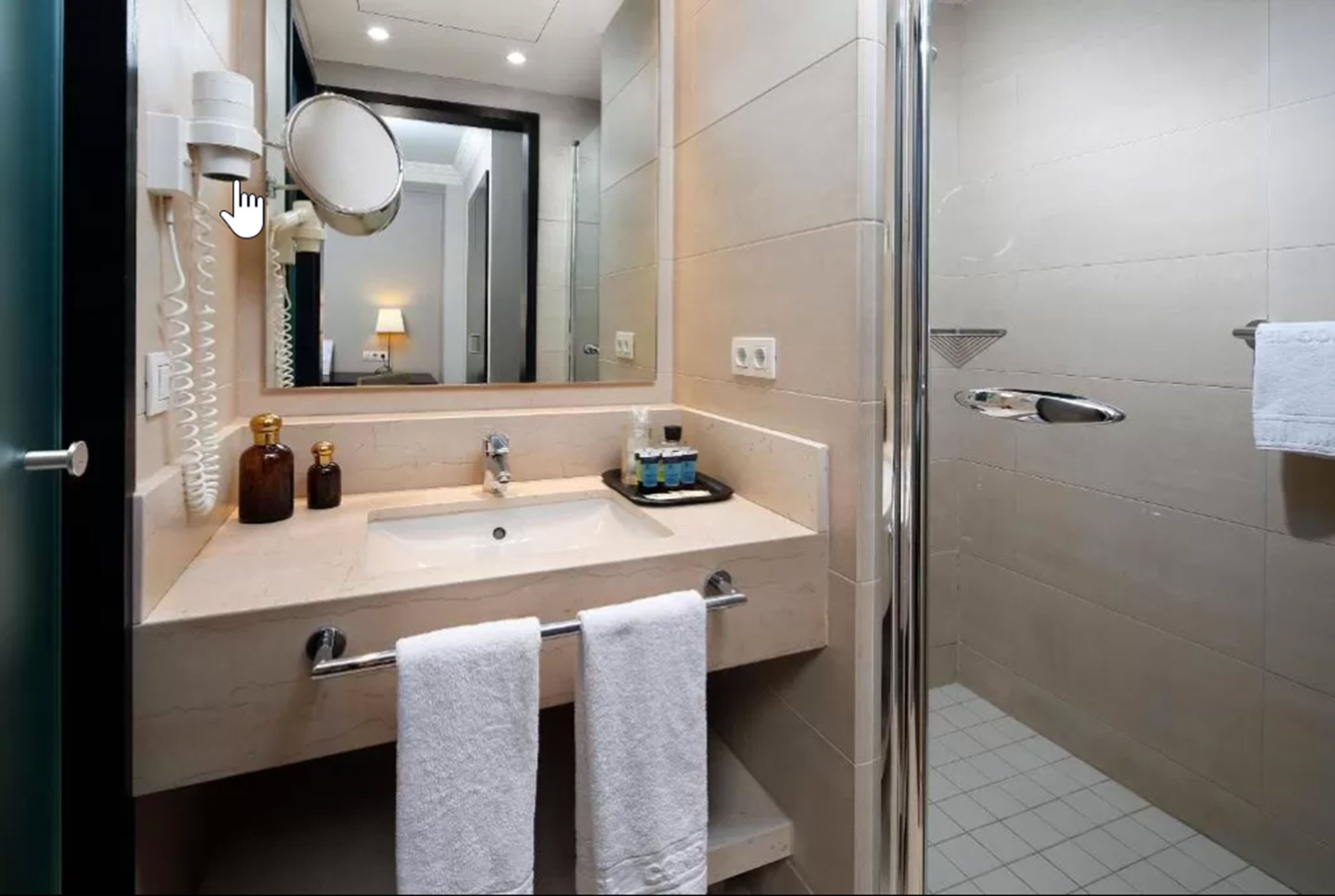 single room | bathroom | shower, free toiletries, hair dryer, towels