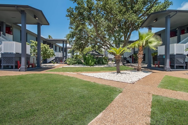Outdoor pool, open 9:00 AM to 10:00 PM, sun loungers